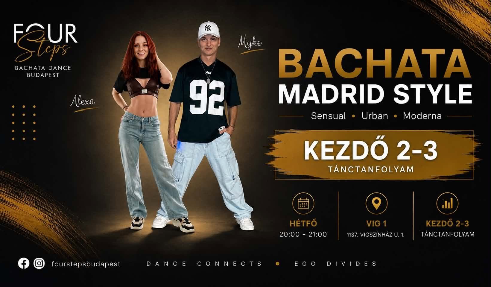 Madrid Style Bachata - Kezdő 2-3 tanfolyam borítókép