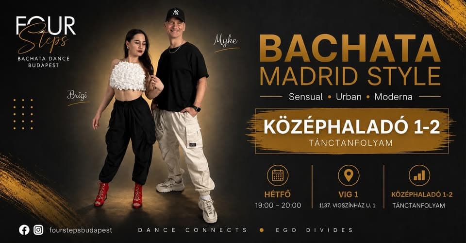 Madrid Style Bachata – Középhaladó 1-2 tanfolyam borítókép